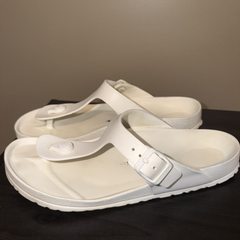 Birkenstock Unisex Gizeh Eva Sandals Euro Sz 41 US Women's 10 Men's 8 White NIB